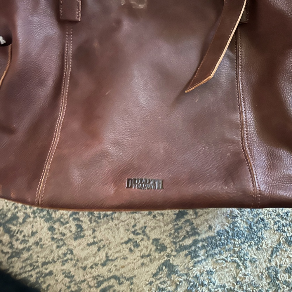 Durable Brown Leather Shoulder Bag